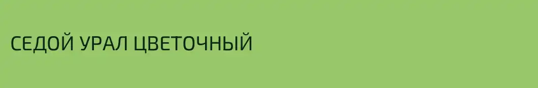 СЕДОЙ УРАЛ ЦВЕТОЧНЫЙ